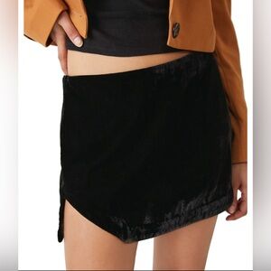 NWOT Free People Annalise Velvet Mini Skirt